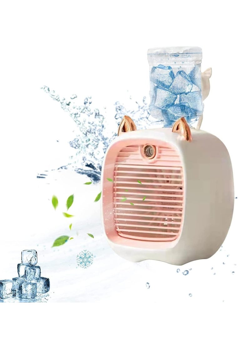 Rechargeable Mini Portable Air Conditioner Fan Cooler In 3 Speed Usb Personal Air Conditioner Fan