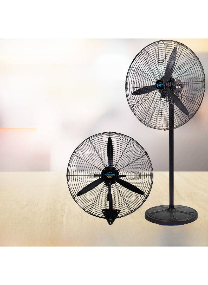 Industrial fan floor fan industrial fan high-power Horn fan factory wall fan workshop large air volume electric fan 500 model [wall hanging fan] plastic steel leaf (copper motor + warranty for 3 years)