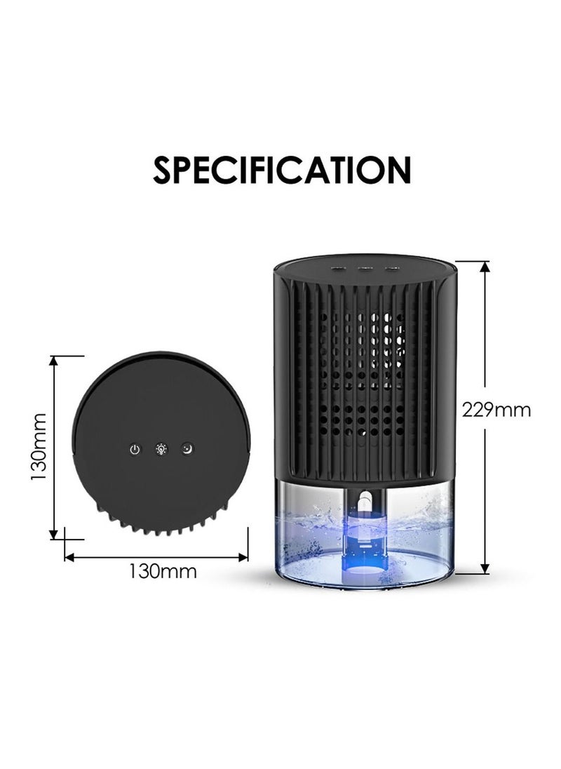 Dehumidifier, Auto-Off Small Dehumidifier Compact and Portable Mini Dehumidifier for Basement, Bathroom, Garage, Wardrobe, RV and Room(Black)