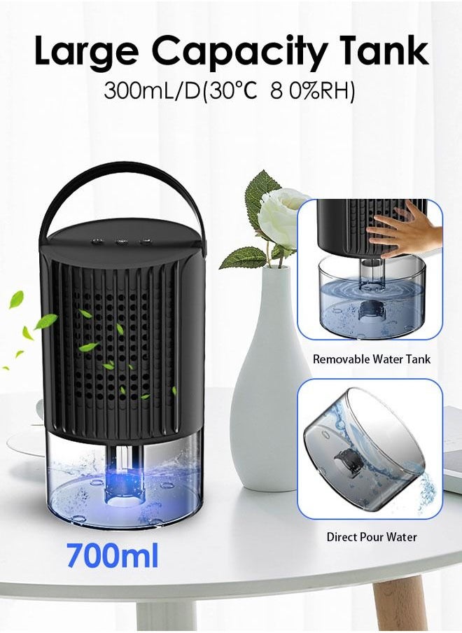 Dehumidifier, Auto-Off Small Dehumidifier Compact and Portable Mini Dehumidifier for Basement, Bathroom, Garage, Wardrobe, RV and Room(Black)