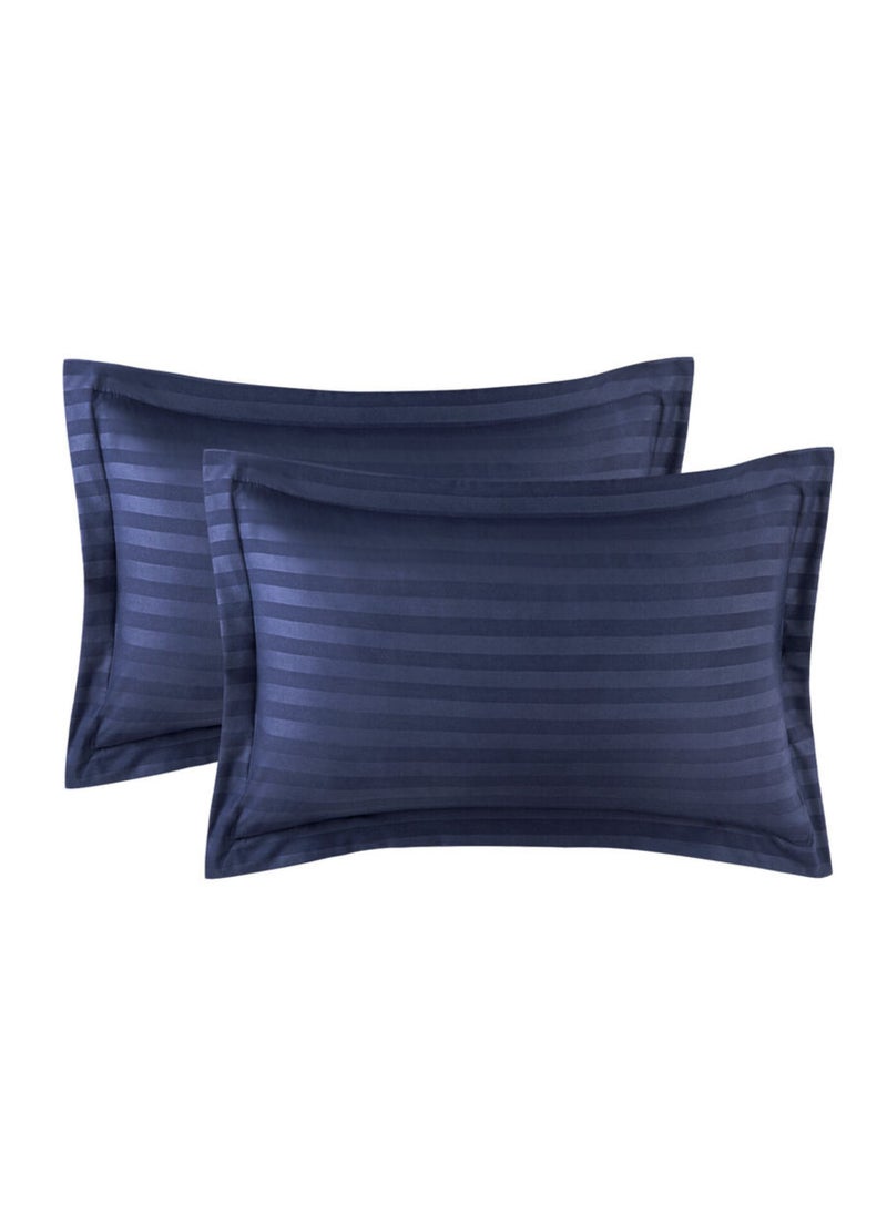 TW Premier Hotel Duvet Cover Stripe 240x260cm King Size 6 Pcs Set, 1 Duvet Cover 260x240cm (Without Filling), 1 Fitted Sheet 200x200+30cm, 2 Pillow Cases 50x75+5cm, 2 Pillow Cases 50x75cm