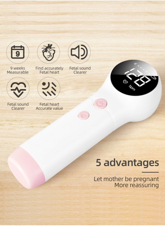 Portable Ultrasound Fetal Doppler Pregnancy Electronic Monitor For Pregnant Women Baby Fetal Movement Ultrasound Stethoscope