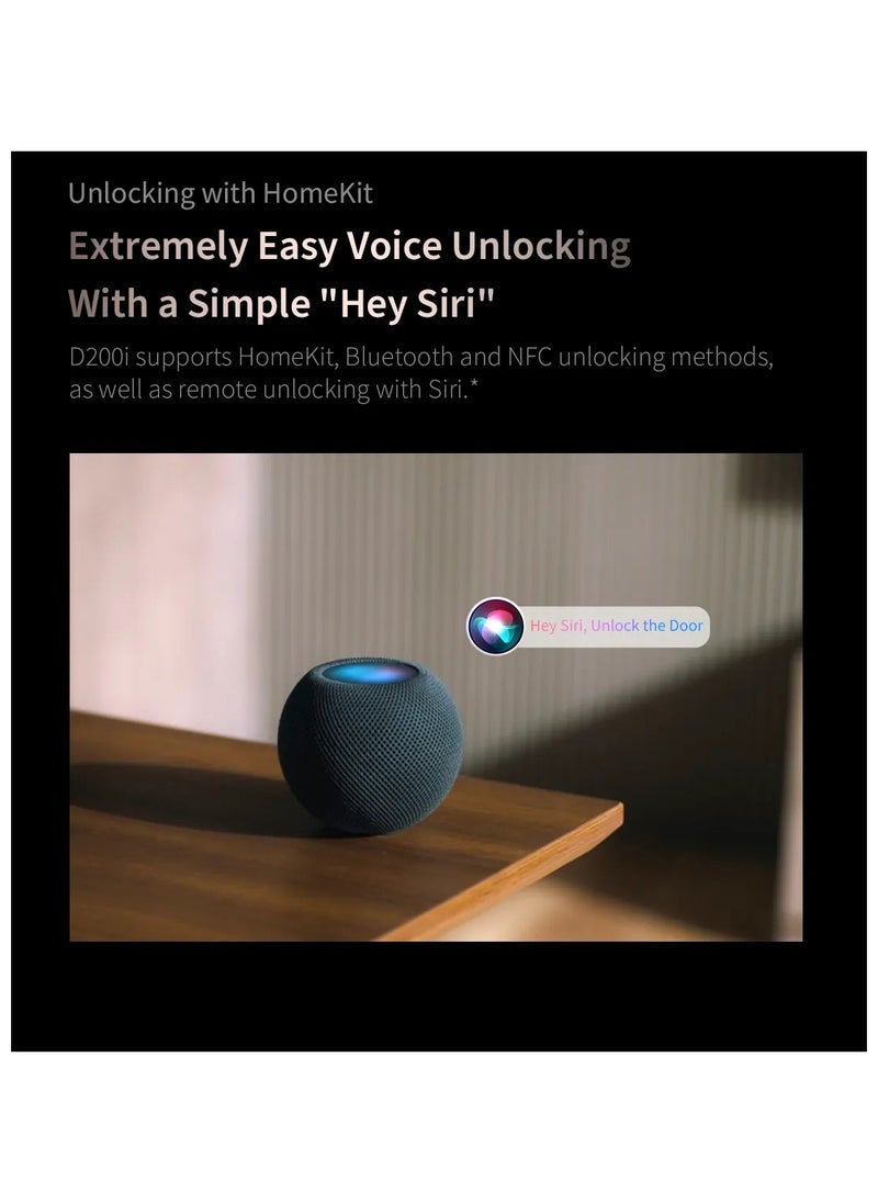 Smart Door Lock Zigbee 3.0 Face Recognition Bluetooth Password NFC Unlock Work with Homekit Google Assistant D200i