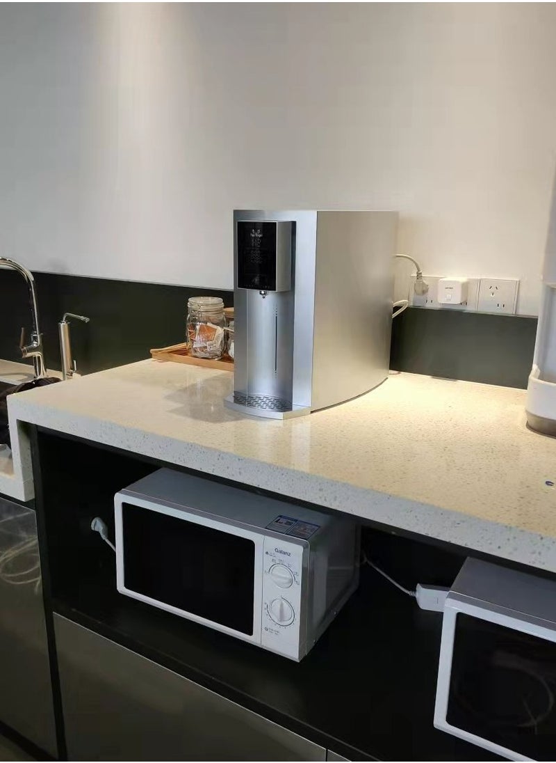 High-end Desktop Direct Drinking Water Purifier Tap Water Filtration Fully Automatic Water Inlet Purification Integrated Machine Instant Hot Adjustable Temperature Pure Water Drinking Machine for Home and Office Use Pure Water Machine with RO Reverse Osmosis UV Sterilization System