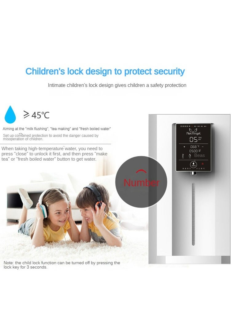 High-end Desktop Direct Drinking Water Purifier Tap Water Filtration Fully Automatic Water Inlet Purification Integrated Machine Instant Hot Adjustable Temperature Pure Water Drinking Machine for Home and Office Use Pure Water Machine with RO Reverse Osmosis UV Sterilization System