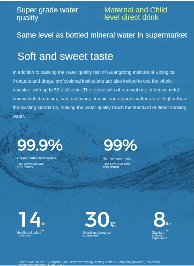High-end Desktop Direct Drinking Water Purifier Tap Water Filtration Fully Automatic Water Inlet Purification Integrated Machine Instant Hot Adjustable Temperature Pure Water Drinking Machine for Home and Office Use Pure Water Machine with RO Reverse Osmosis UV Sterilization System
