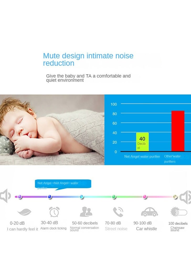 High-end Desktop Direct Drinking Water Purifier Tap Water Filtration Fully Automatic Water Inlet Purification Integrated Machine Instant Hot Adjustable Temperature Pure Water Drinking Machine for Home and Office Use Pure Water Machine with RO Reverse Osmosis UV Sterilization System