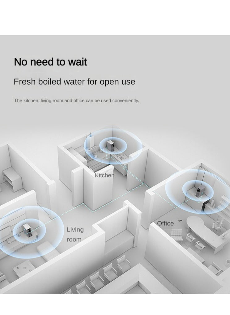 High-end Desktop Direct Drinking Water Purifier Tap Water Filtration Fully Automatic Water Inlet Purification Integrated Machine Instant Hot Adjustable Temperature Pure Water Drinking Machine for Home and Office Use Pure Water Machine with RO Reverse Osmosis UV Sterilization System