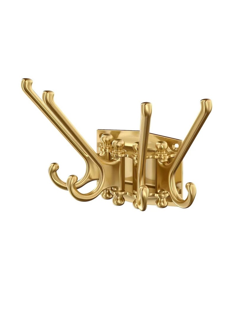 4-Armed Swivel Hook Brass-Colour