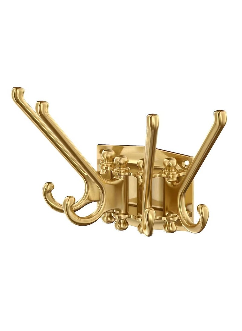 4-Armed Swivel Hook Brass-Colour