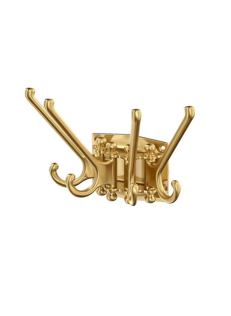 4-Armed Swivel Hook Brass-Colour