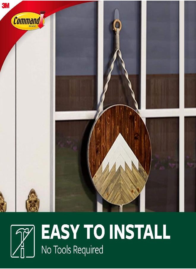 Command Outdoor Large Window Hooks, Total 4 Hooks with 8 Command Strips, 4 Pack of 1 Hook, Decorate Damage-Free