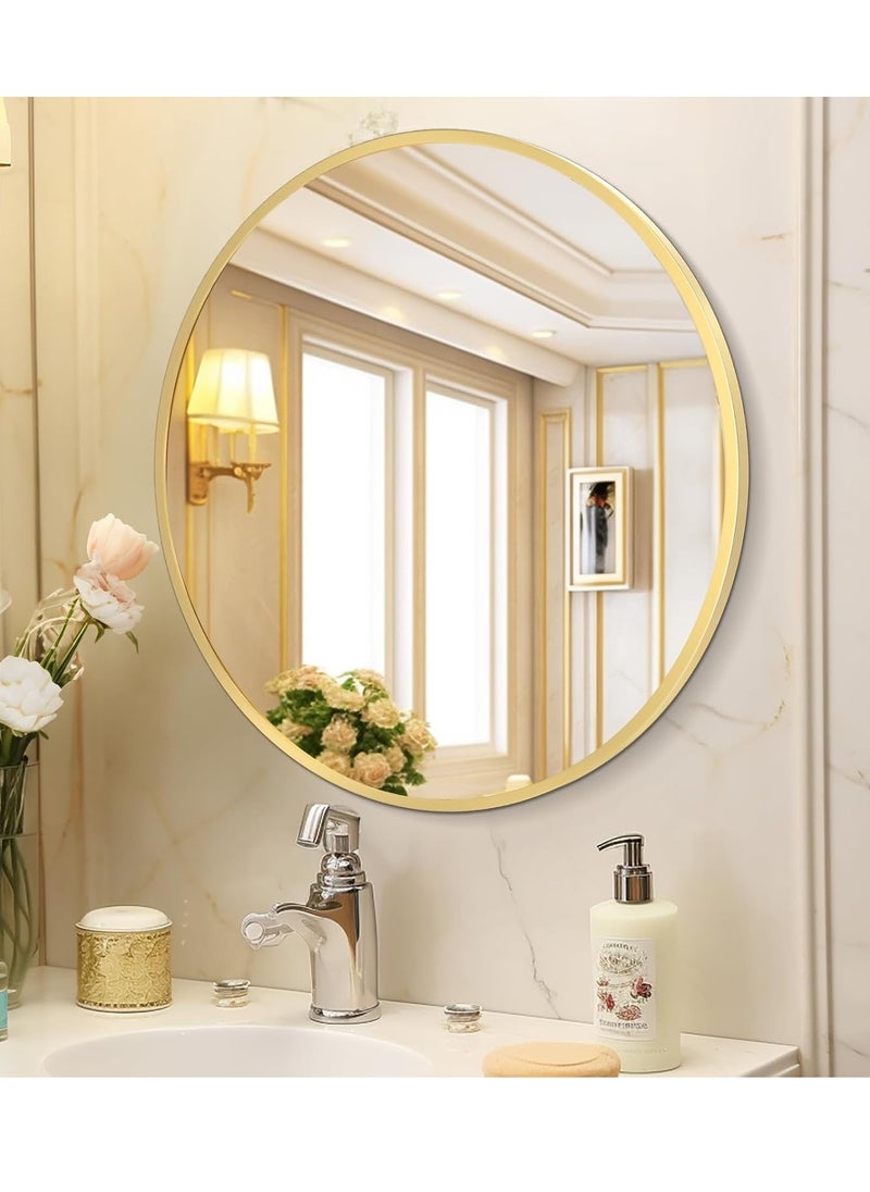 Bathroom Mirror Wanity Mirror Makeup Mirror, High Definition Glass No Punching Required Decorative Mirror, Suitable for Bathroom Bedroom Hotel Hair Salon（60*60CM）