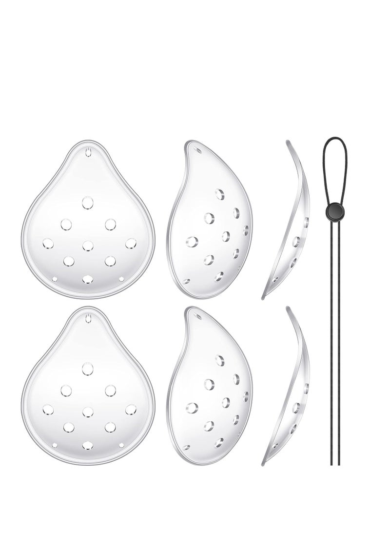 6 Pieces Eye Shield Clear Eye Patch Plastic Eye Shield Transparent Ventilated Eye Surgery Coverings Breathable After Surgery Eye Protections Eye Care Supplies for Patient Men Women to Prevent Sand