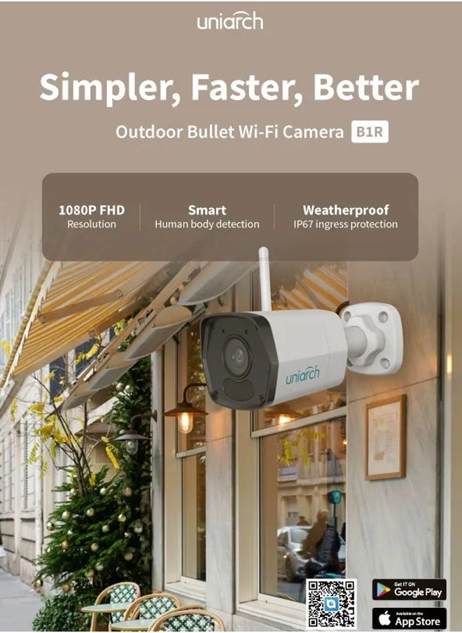 Uniarch Uho-B1R-M2F3 2MP Outdoor IR Wi-Fi Bullet Camera 2.8mm