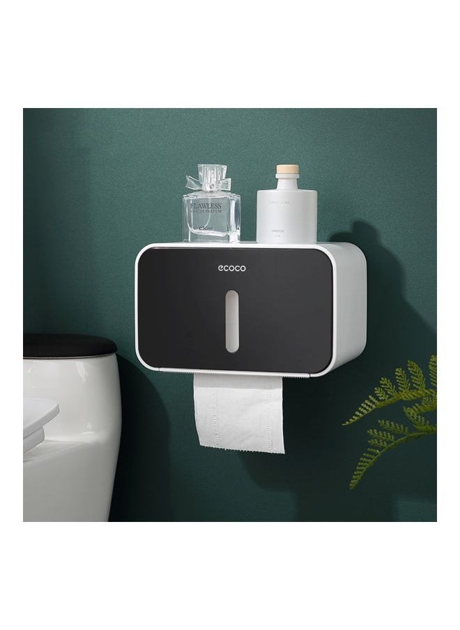 Wall Mounted Toilet Paper Holder Black/White