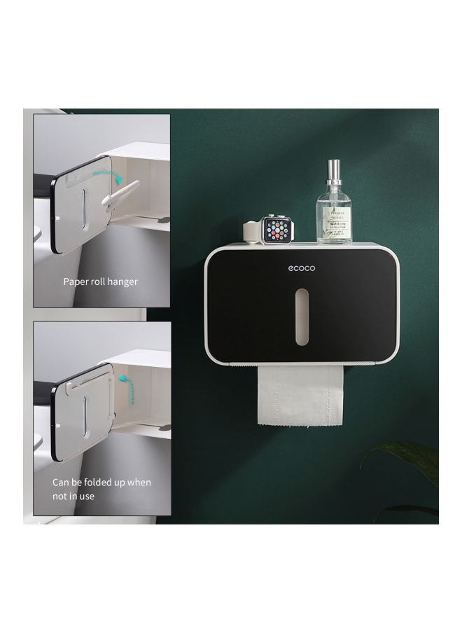 Wall Mounted Toilet Paper Holder Black/White