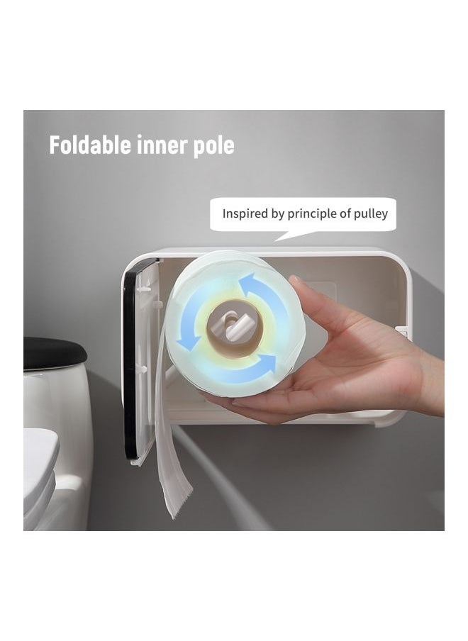 Wall Mounted Toilet Paper Holder Black/White