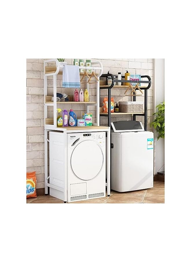 3-Tier Wash Machine Rack Laundry Room Storage Shelves Bathroom Corner Stand Home Storage Organizer Space Saver White