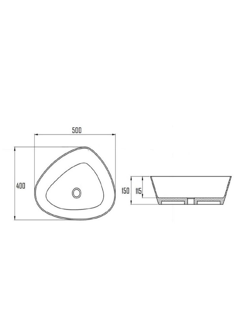 Solid Surface Countertop Wash Basin