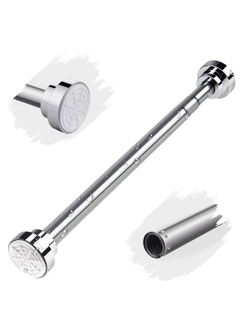 Shower Curtain Rod, 150-250cm Adjustable Tension Spring,Telescopic Curtain Pole Stainless Steel Extendable Clothes Rail Extendable Pole,No Drilling