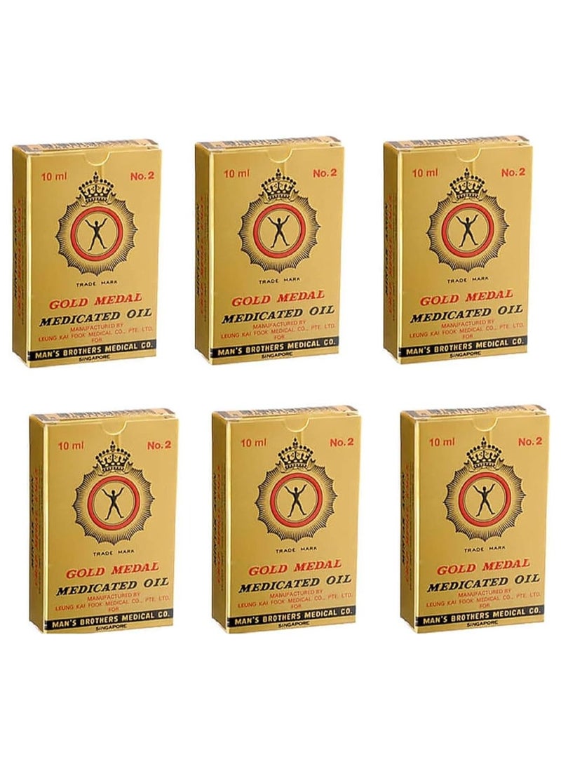 Gold Medal Medicated Pain Killer Oil 10ml (Pack of 6)