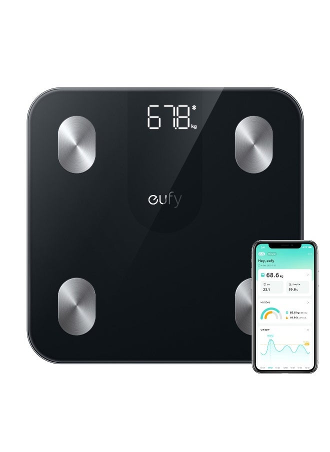 Smart Scale A1 With Bluetooth, Body Fat Scale, Wireless Digital Bathroom Scale, 12 Measurements, Weight/body Fat/bmi, Fitness Body Composition Analysis, Black, Lbs/kg.