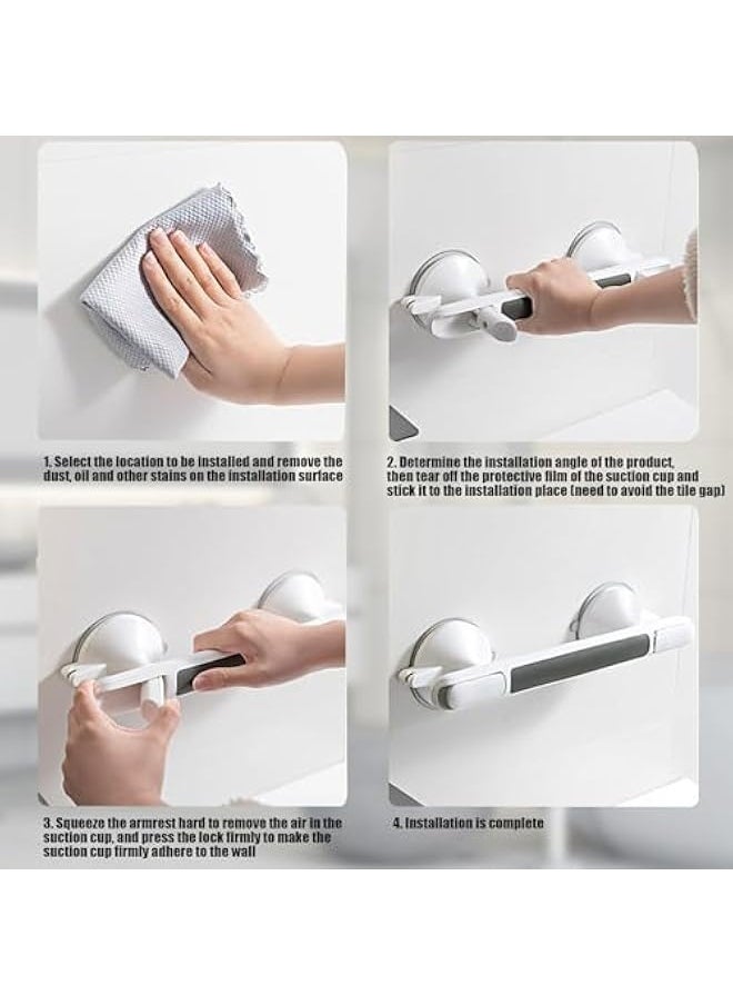 Safety Shower Handle For Elderly, Disabled, Suction Handle, Grab Bar For Bathroom, Shower Holder Bar Without Drilling For Bathtub, Toilet (1pc)