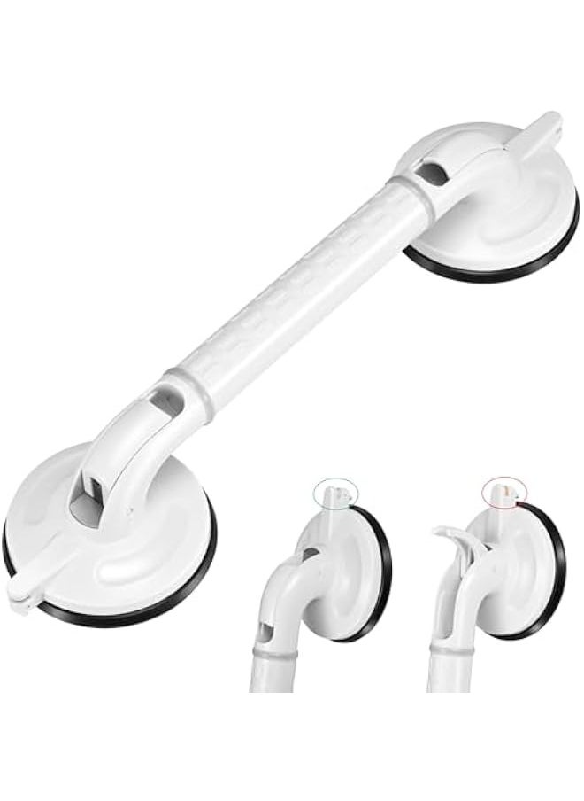 46 cm Suction Cup Shower Bar - Safety Indicator - Handles for Elderly and Disabled - Non-slip Grip - Large and Powerful Suction Cups 12 cm