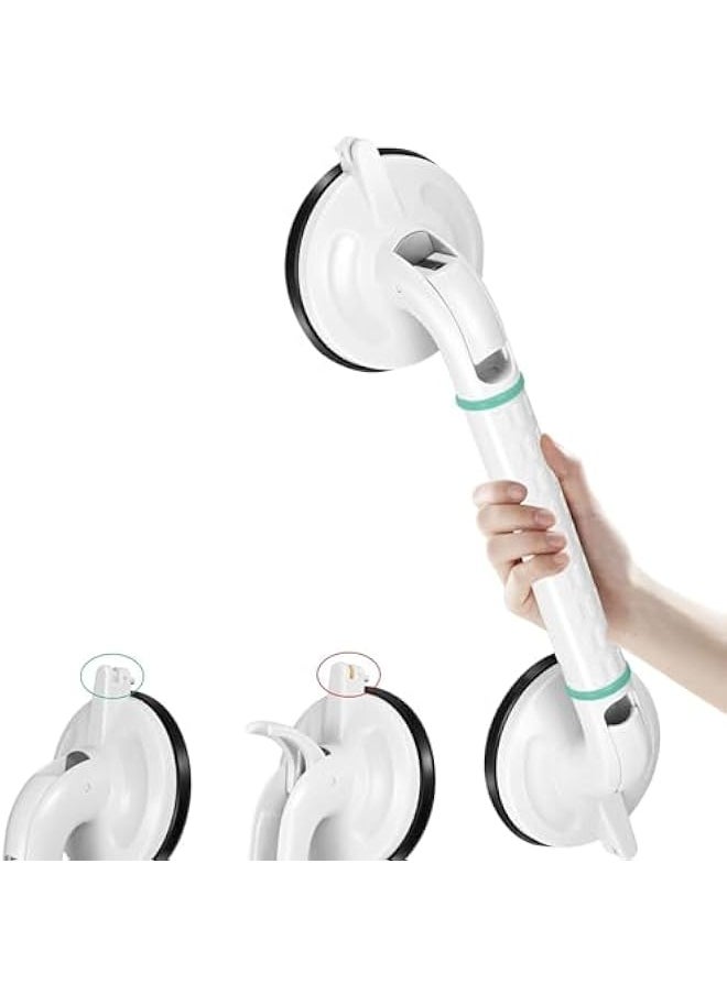 Stainless Steel Shower Handle Suction Cup Suction Cup for Bathroom Shower Grab Bars Strong Handled Handle for Disabled (46 cm)