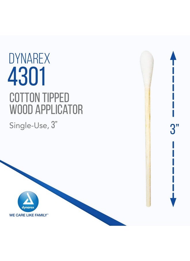 3-Inch Non-Sterile Cotton Tipped Applicators - Single-Use Wooden Cotton Tip Applicators For Wound Care, Dressing, Hygiene, Makeup, Cleaning, Jewelry - 1 Box Of 1000
