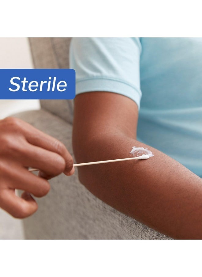 Cotton-Tipped Applicator Swabstick, Sterile, Wood Shaft, 6 In, 1 Count, 100 Packs, 100 Total