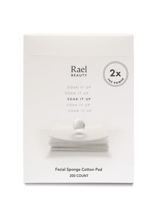 Skin Care, Cotton Pads For Face - Facial Sponge Pads, Square Cotton Pads For Face Toner, Makeup Remover And Facial Cleansing, Lint Free, Soft And Thin, Rayon (200 Count)