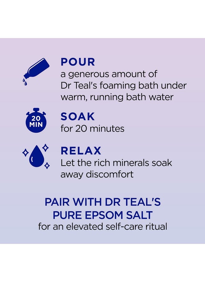 Foaming Bath With Pure Epsom Salt, Sleep Blend With Melatonin, Lavender & Chamomile Essential Oils, 34 Fl Oz (Pack Of 4) (Packaging May Vary)