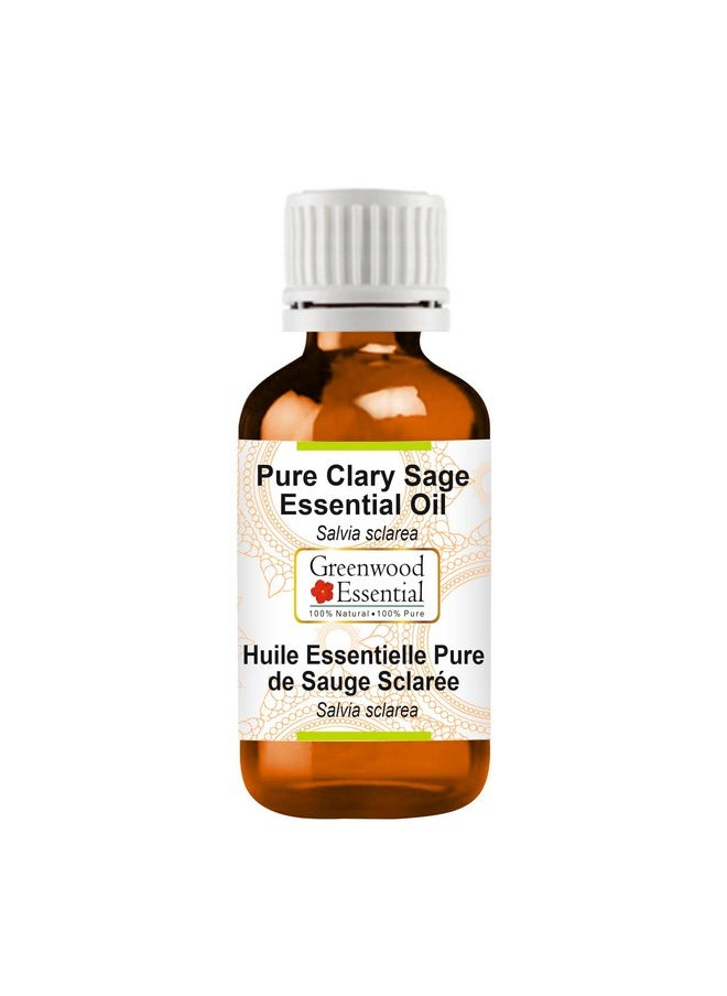 Pure Clary Sage Essential Oil (Salvia Sclarea) Steam Distilled 10Ml (0.33 Oz)