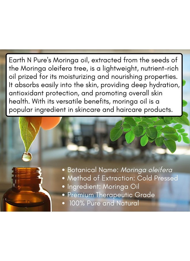 Moringa Oil Cold Pressed Natural And Therapeutic Grade With Glass Dropper 30 Ml.