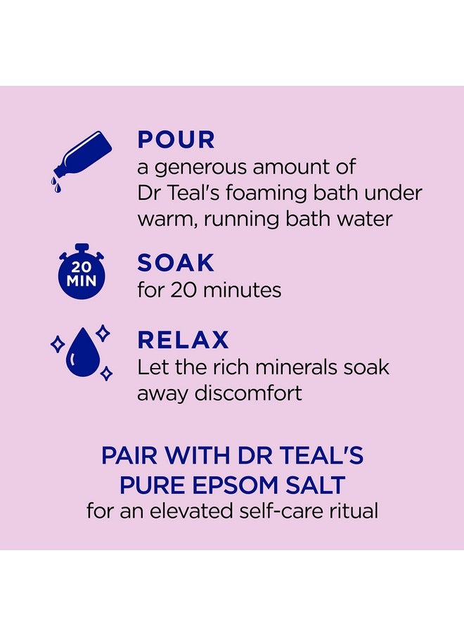 Foaming Bath With Pure Epsom Salt, Black Elderberry With Vitamin D, 34 Fl Oz (Pack Of 4) (Packaging May Vary)