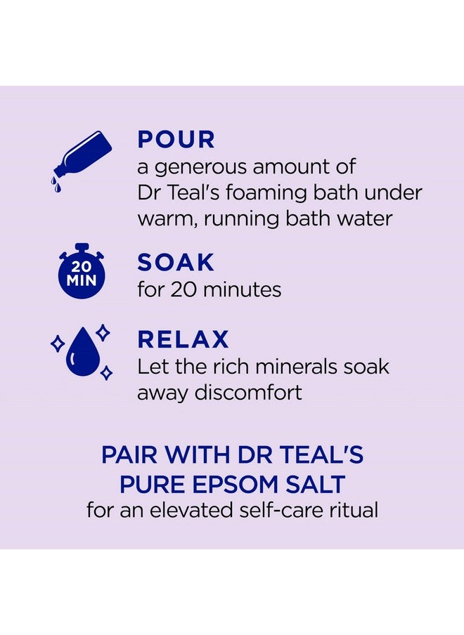 Foaming Bath With Pure Epsom Salt, Soothe & Sleep With Lavender, 34 Fl Oz (Pack Of 4) (Packaging May Vary)