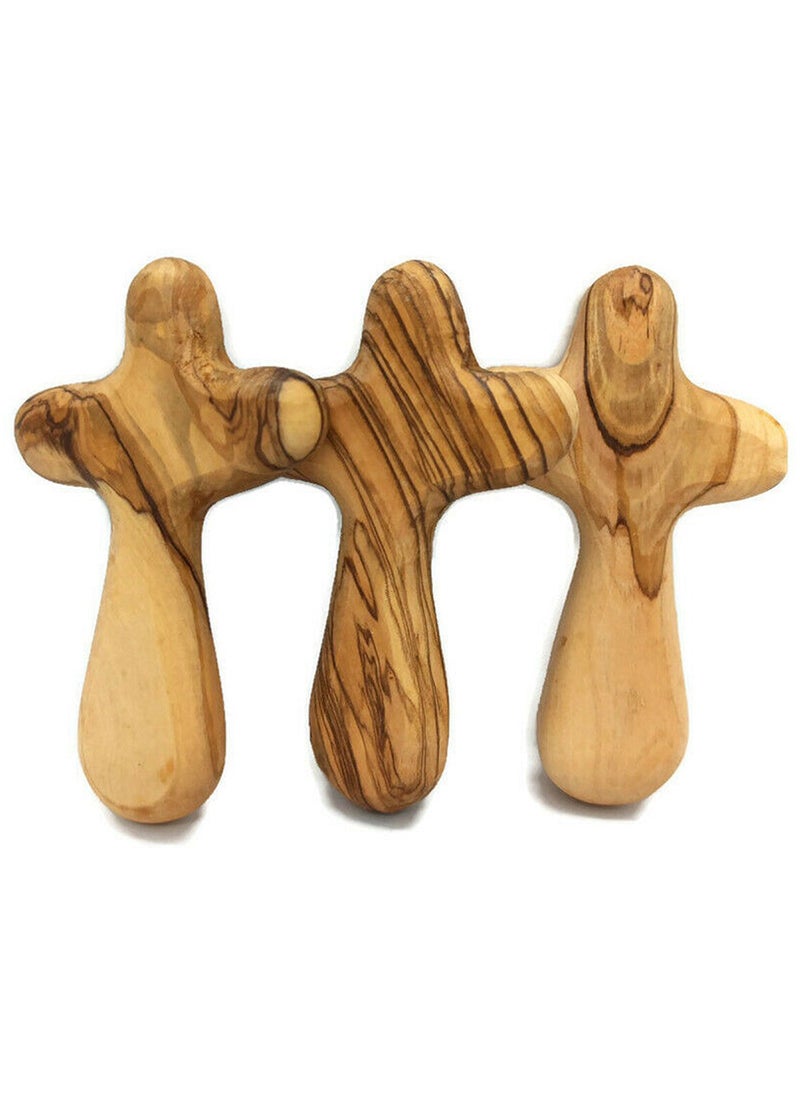 Cross Border Hot Sale Wooden Olive Wood Cross Prayer Wooden Decoration Cross Olive Wood Hand Holding Prayer Wholesale