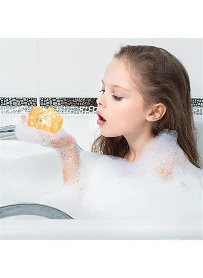 6Pcs Cute Fruit Bath Sponge Shower Pouf Cleaning Sponge Baby Bathing Sponge for Infant Shower Body Scrubber