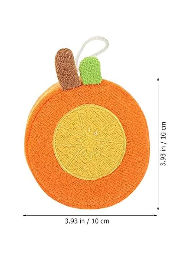 6Pcs Cute Fruit Bath Sponge Shower Pouf Cleaning Sponge Baby Bathing Sponge for Infant Shower Body Scrubber