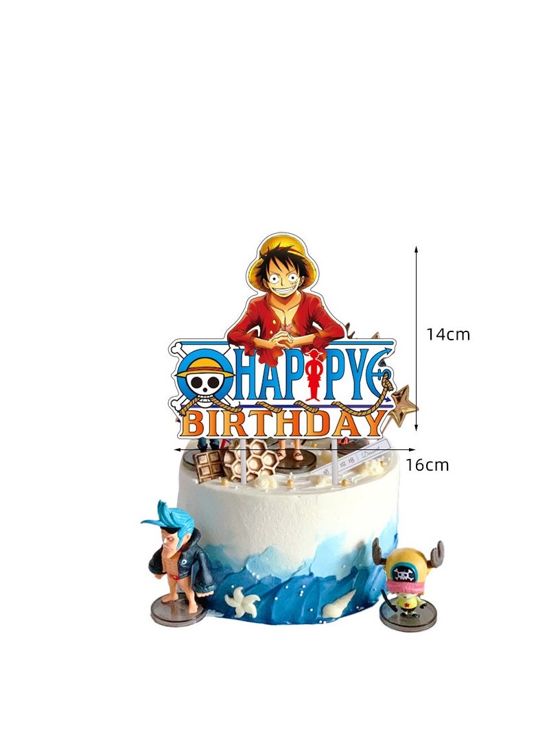 Anime One Piece theme birthday party decorations  disposable paper cups paper plates banner tableware set for kids party supplies