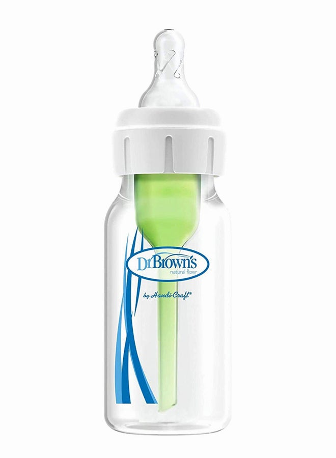 Baby Options Plus Natural Flow Standard Anti-Colic Bottle 120 Ml, Multicolor