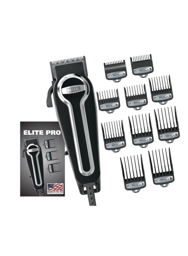 USA Elite Pro High-Performance Corded Home Haircut & Grooming Kit for Men – Electric Hair Clipper – Model 79602M