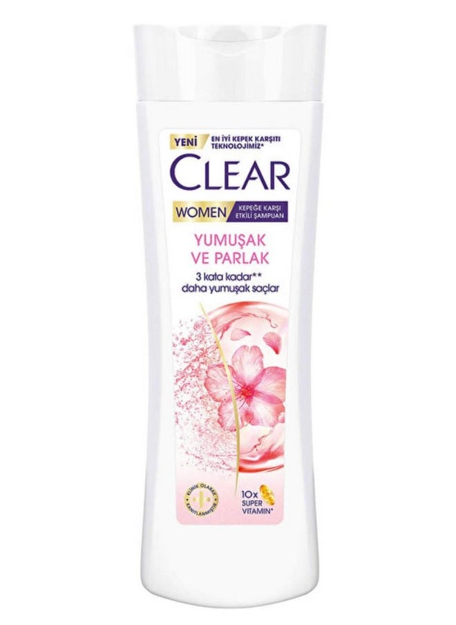 Clear Women Anti-Dandruff Shampoo Soft Shiny Cherry Blossom Essence & Keratin 350 Ml