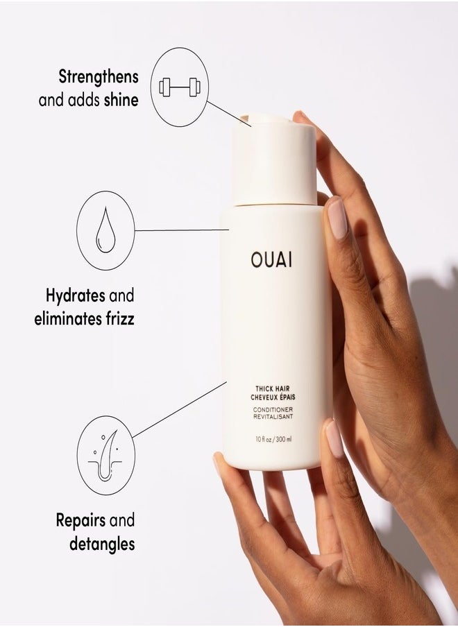 OUAI Thick Hair Conditioner 946ml - Nourishing & Hydrating Formula for Thick Hair