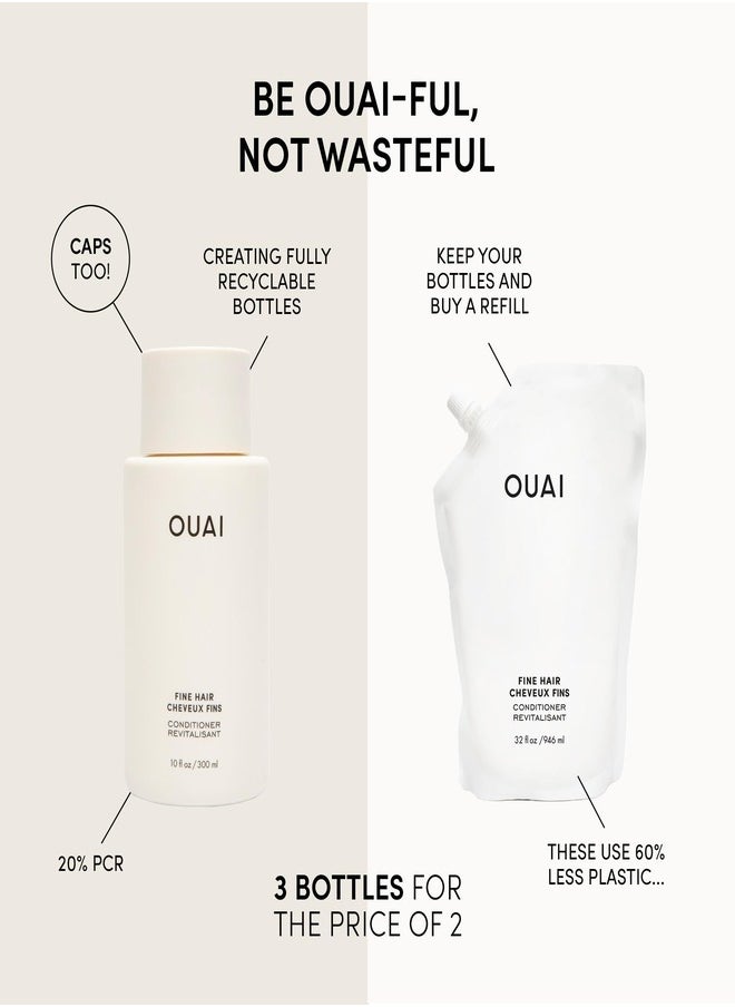 OUAI Medium Hair Conditioner - Hydrating & Nourishing Formula for Medium Hair - 946ml