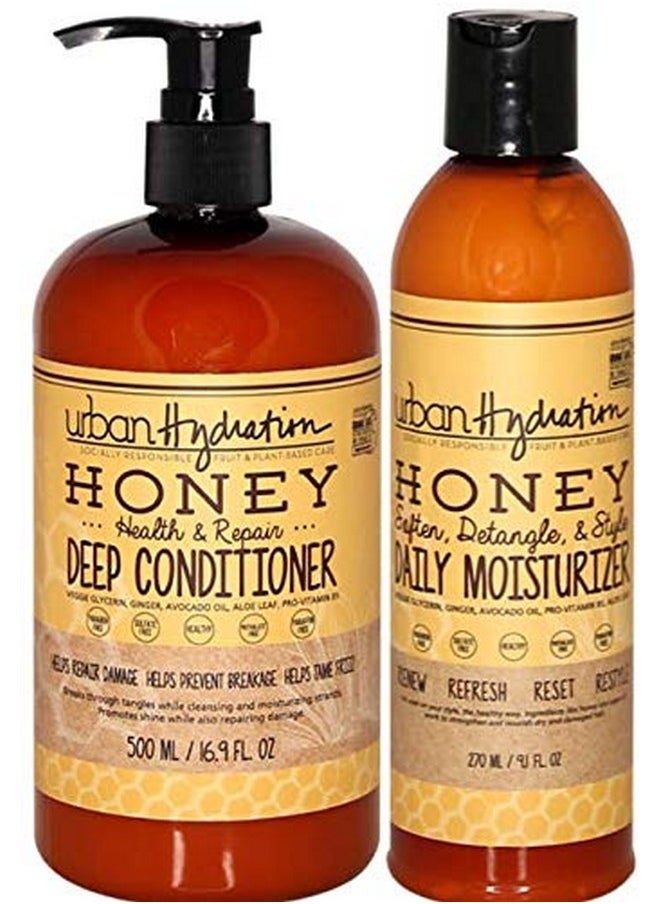 Honey Health And Repair Conditioner And Moisturizer Duo Pack | Sulfate, Paraben And Dye Free, Tames Frizz, Hydrates And Repairs For Soft And Shiny Hair, All Hair Types