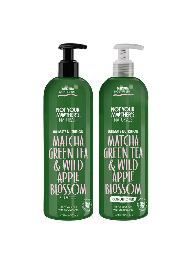 Naturals Essential Nourish Shampoo & Conditioner Set - 15.2 Fl Oz - Sulfate-Free Hair Products - Matcha Green Tea & Apple Blossom