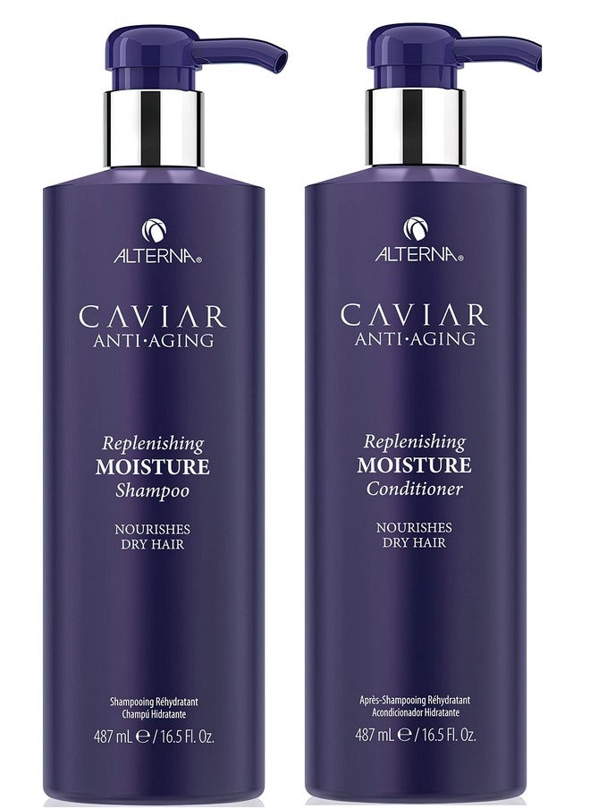 Caviar Anti-Aging Replenishing Moisture Shampoo/ Conditioner, 16.5 Fl. Oz (Pack Of 2)